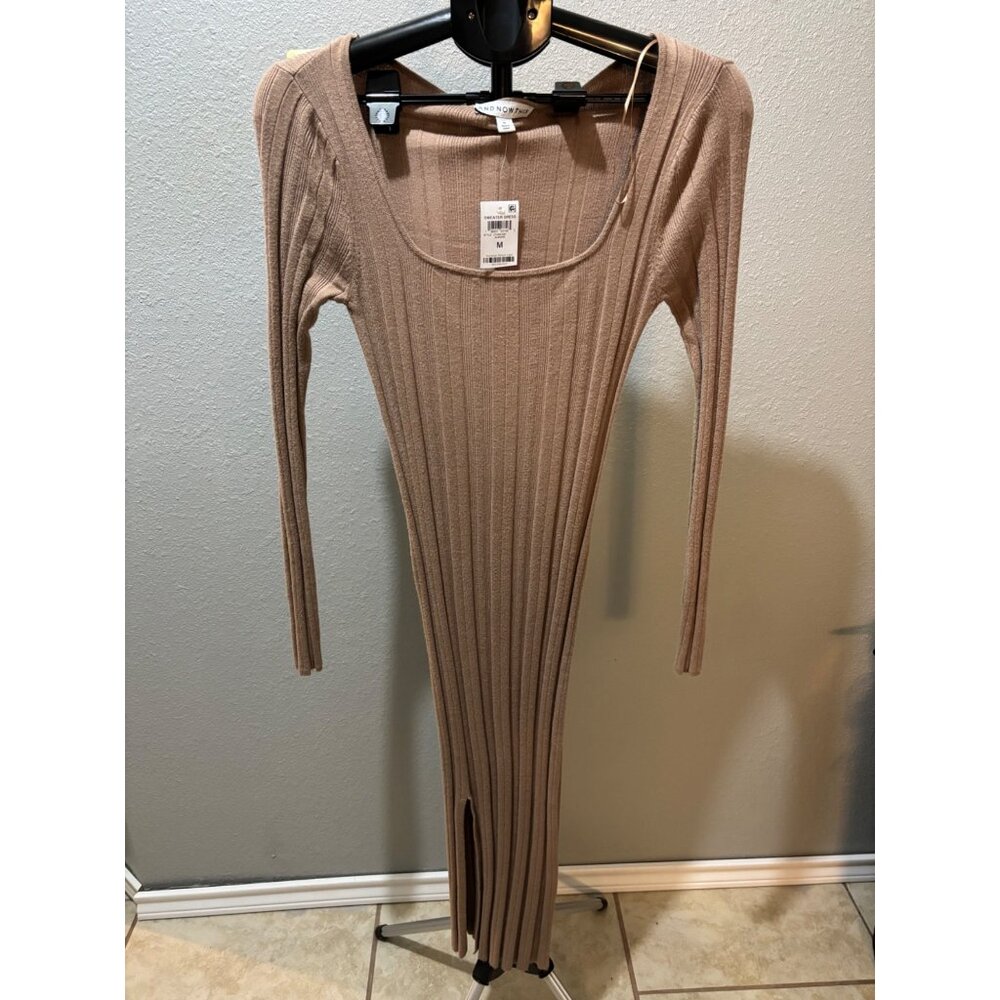 And Now This - Sweater Dress - Brown - Size M - NWT